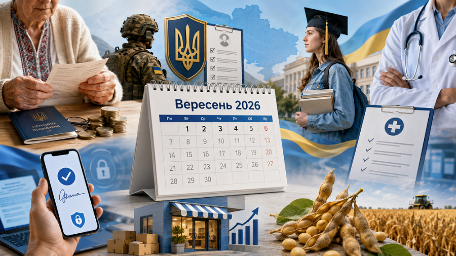 Зміни у вересні головне